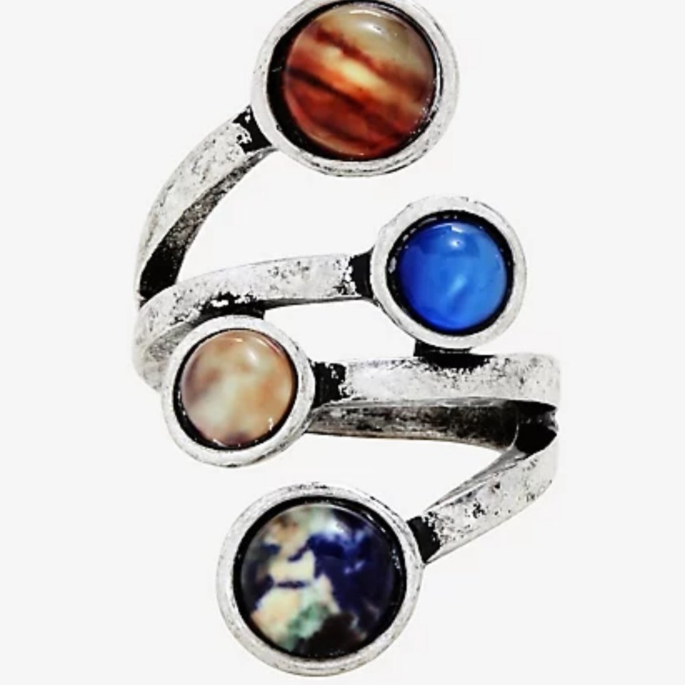 Hot Topic Planet Wrap ring